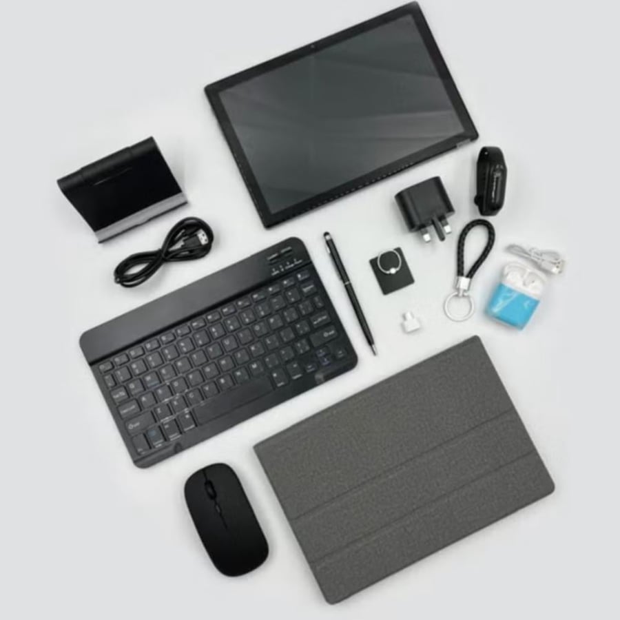 تابلت ذكي ENGEAR مقاس 10.1 بوصة EG-X10 يعمل بنظام Android 12 Tab مع ذاكرة وصول عشوائي 512 جيجابايت وذاكرة وصول عشوائي 12 جيجابايت رباعي النواة وواي فاي 5G LTE ثنائي الشريحة