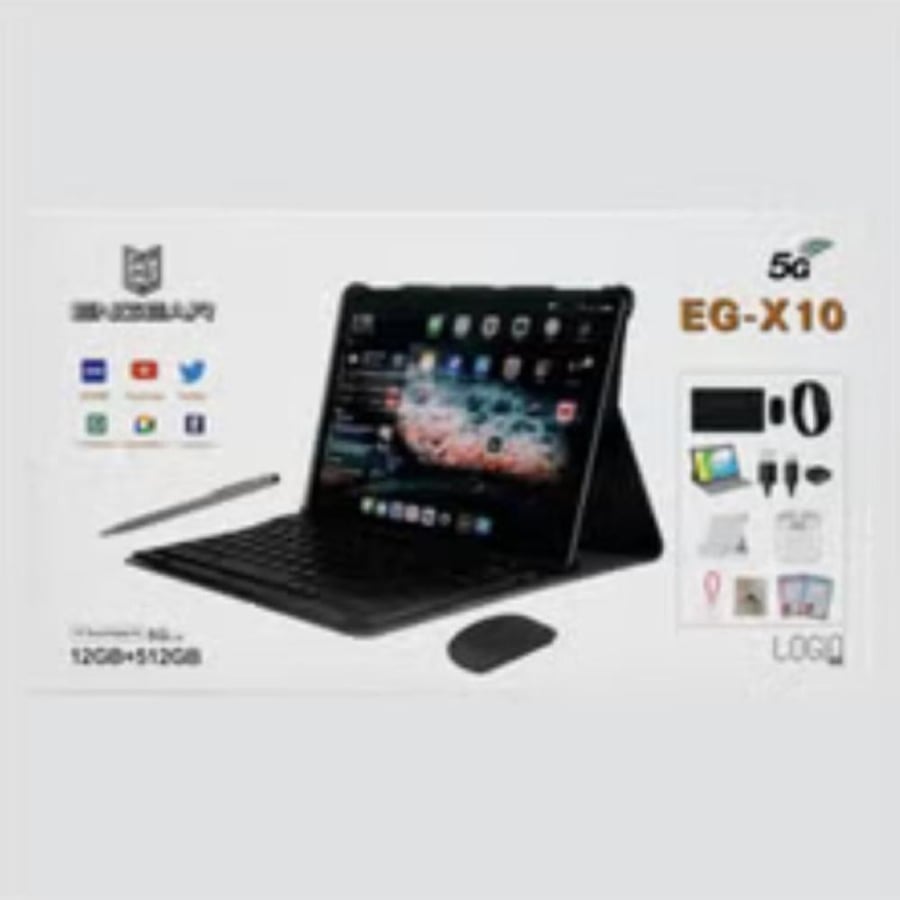 تابلت ذكي ENGEAR مقاس 10.1 بوصة EG-X10 يعمل بنظام Android 12 Tab مع ذاكرة وصول عشوائي 512 جيجابايت وذاكرة وصول عشوائي 12 جيجابايت رباعي النواة وواي فاي 5G LTE ثنائي الشريحة