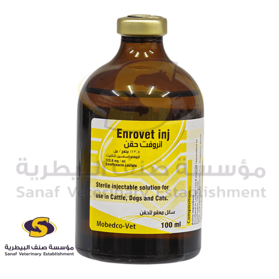 عبوة ENROVET INJ 100 مل مضاد حيوي بيطري