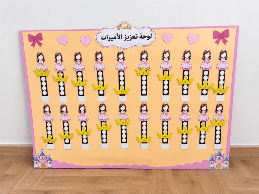 لوحة تعزيز الاميرات( بدون كتابه الاسماء)مقاس٥٠&٧٠
