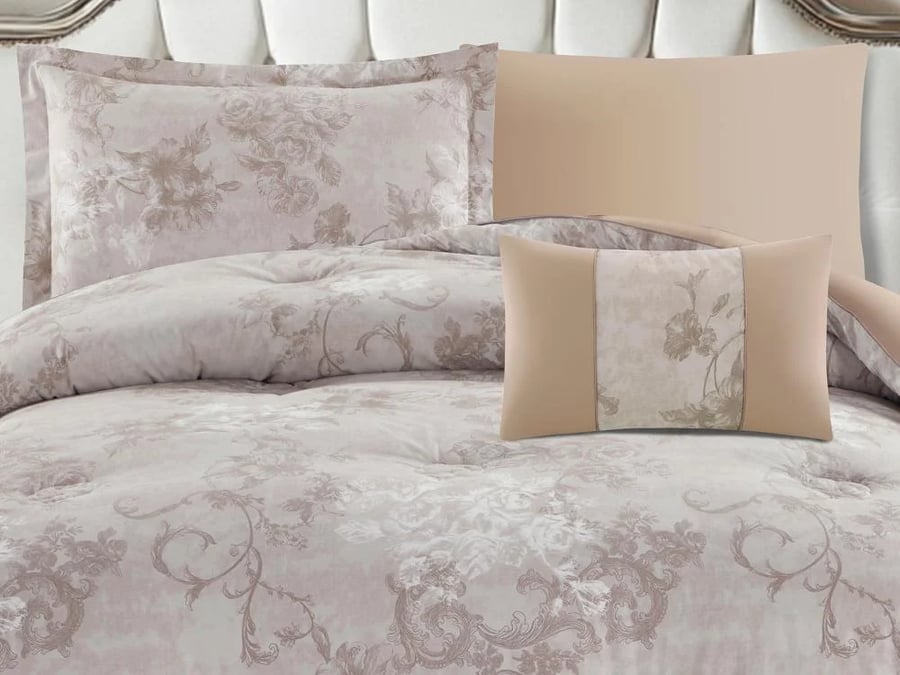 مفرش MILA قطن مشجر مودرن مفرد ونص - 140×200 سم - 6 قطع - T-A