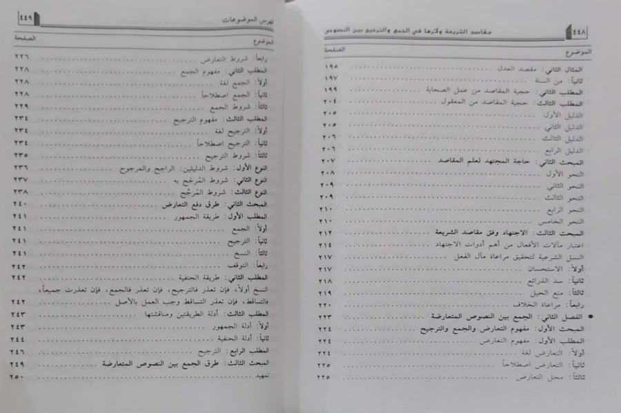 مقاصد الشريعة وأثرها في الجمع والترجيح بين النصوص