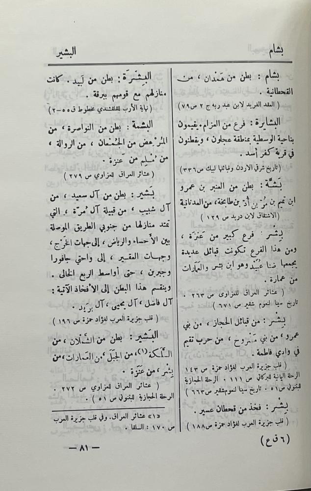Dictionary of Arab tribes