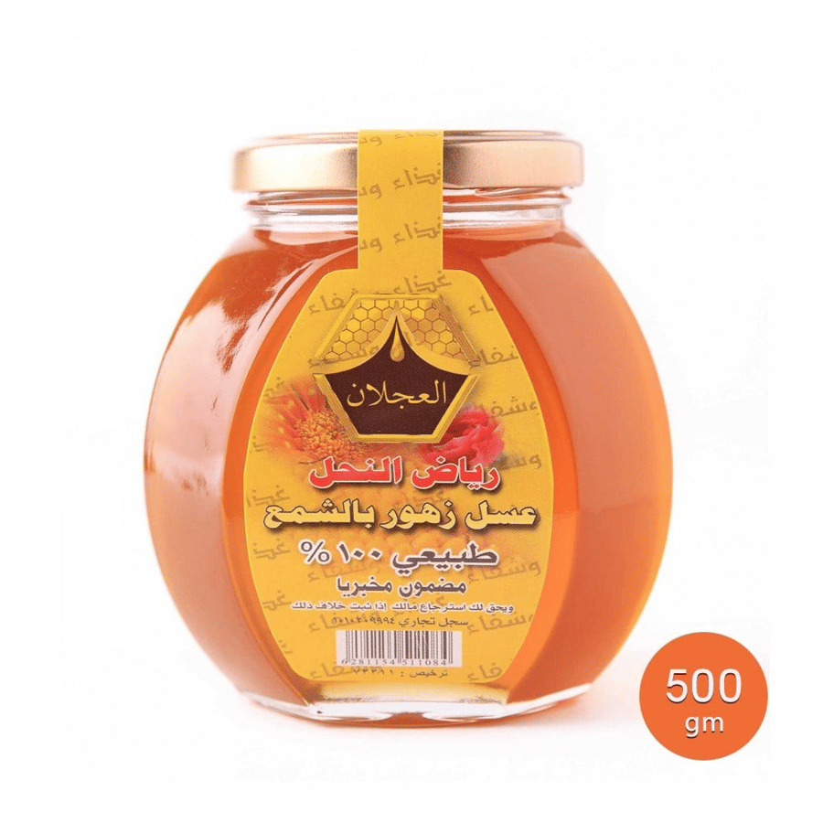عسل زهور طبيعي نقي 500 جرام لتعزيز الصحة العامة ونشاط الجسم