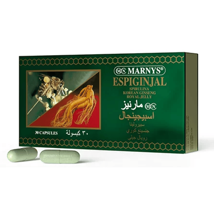 كبسولات الجينسنغ وغذاء ملكات النحل لزيادة الطاقة والنشاط