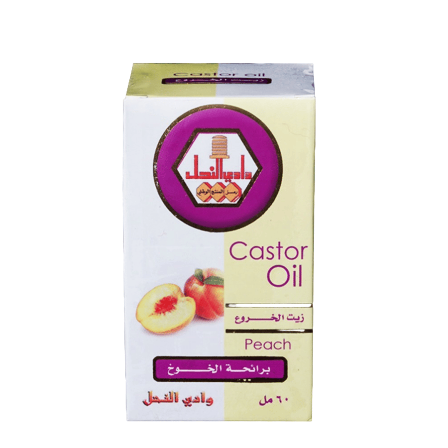 زيت خروع وادي النحل المرطب للجسم والشعر بنكهة الخوخ
