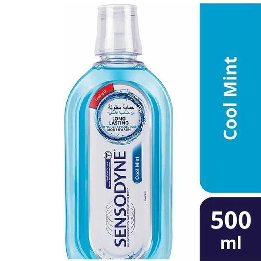 غسول فم سنسوداين بالنعناع البارد لحماية الاسنان Sensodyne