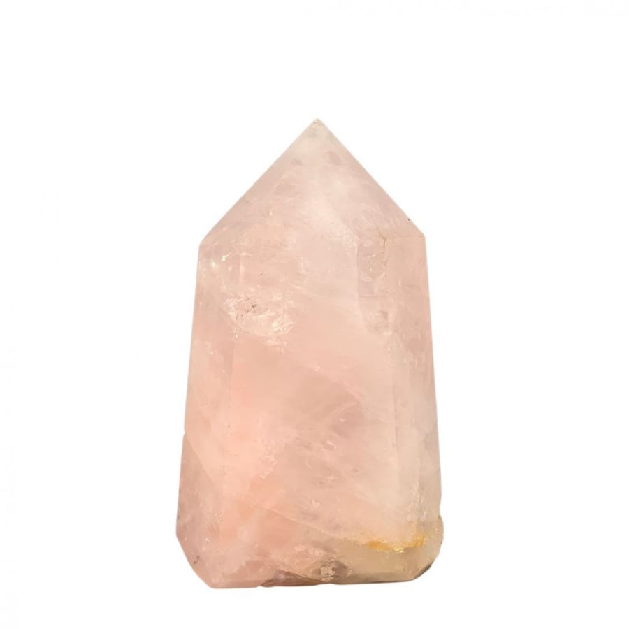 Medium wide rose quartz obelisk stone