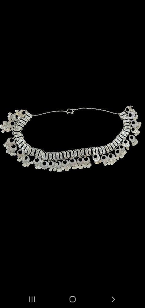 Silver plated chrome belt