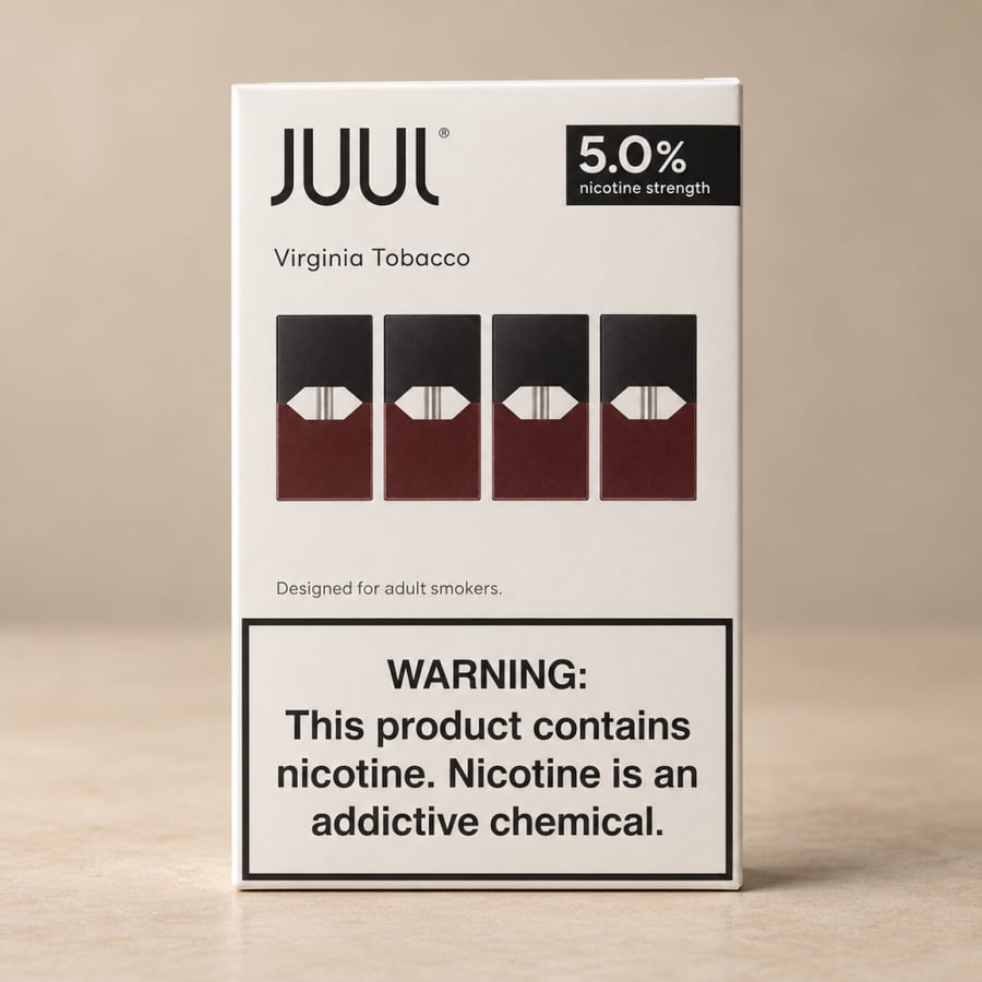 بودات جول فيرجينيا توباكو 5% عدد 4 | JUUL Virginia Tobacco