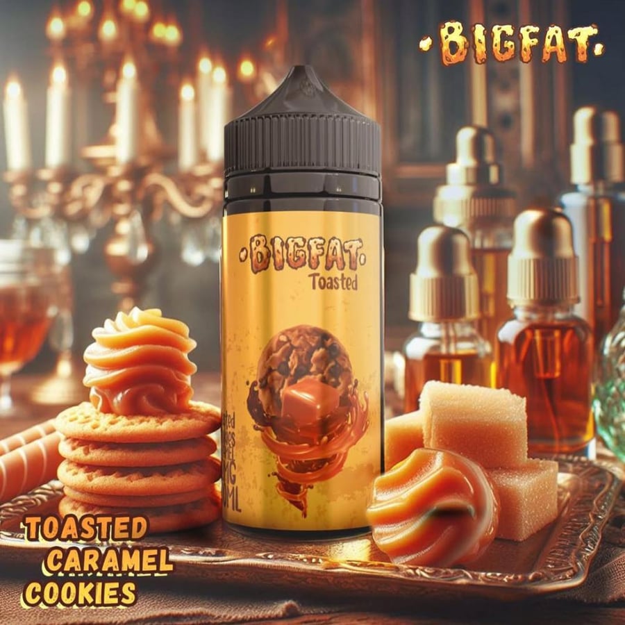 بيق فات كراميل كوكيز 100 مل - Bigfat Toasted Caramel Cookies 100ml