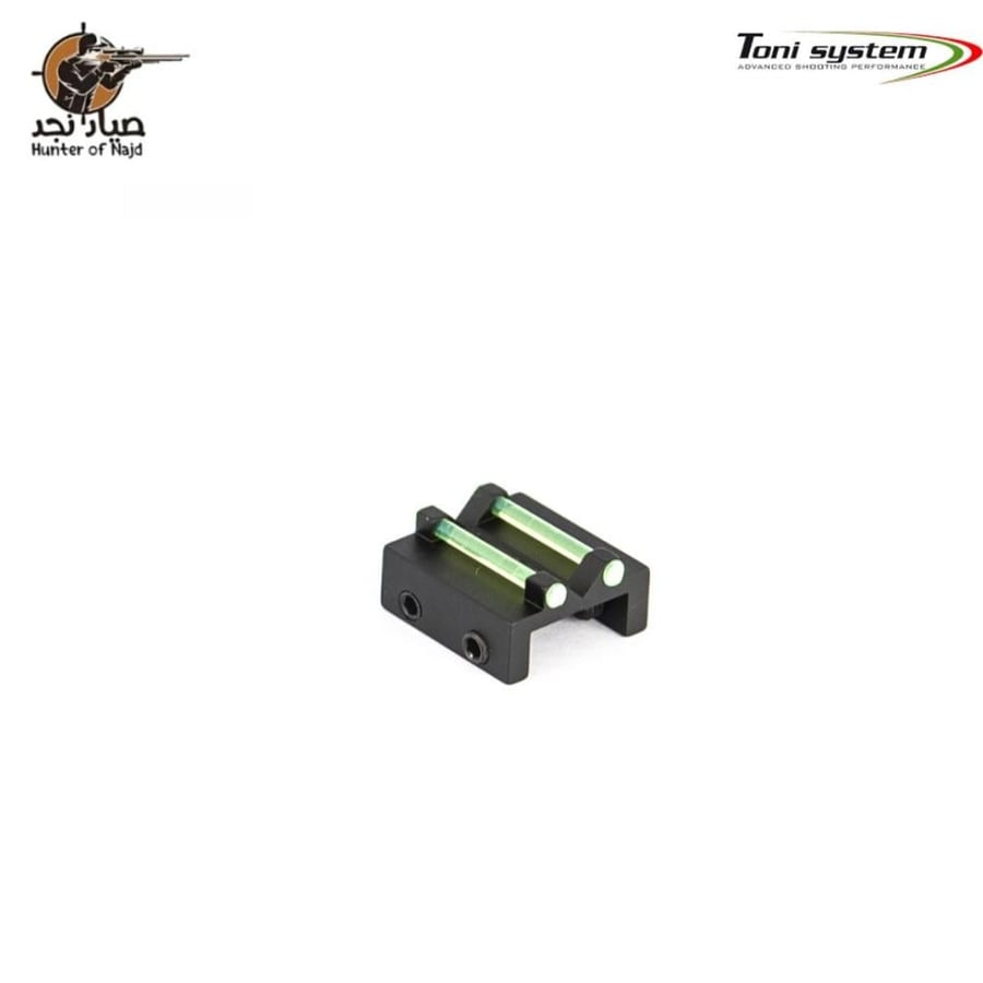 Rear sight for rib less than 10,1mm with green optic fiber 1,5 mm