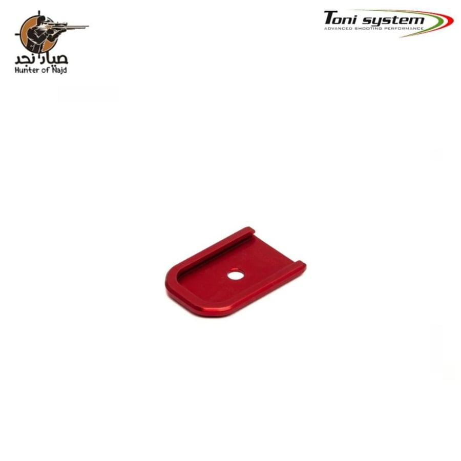 rounds magazine extension for Tanfoglio (Color: Red - Material: Aluminum)