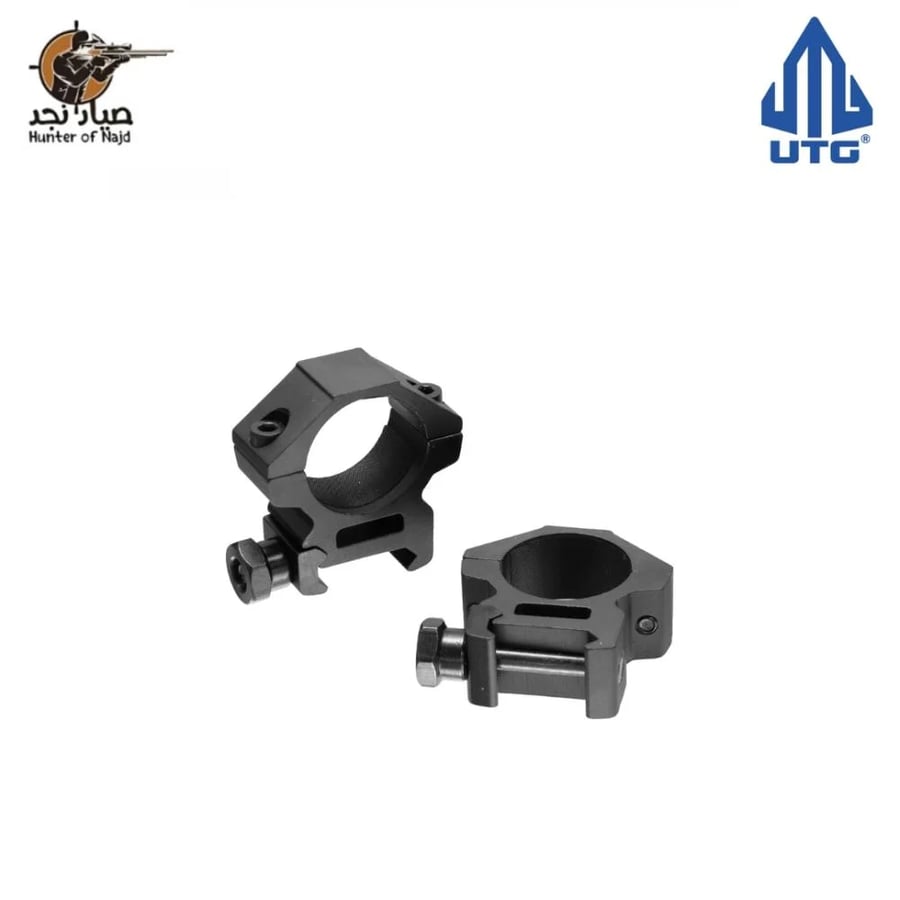 قواعد بكتيني تيوب 30 متوسطه يوتجي UTG 30mm Picatinny Scope Rings, Hex Thumb Nut, Low Profile