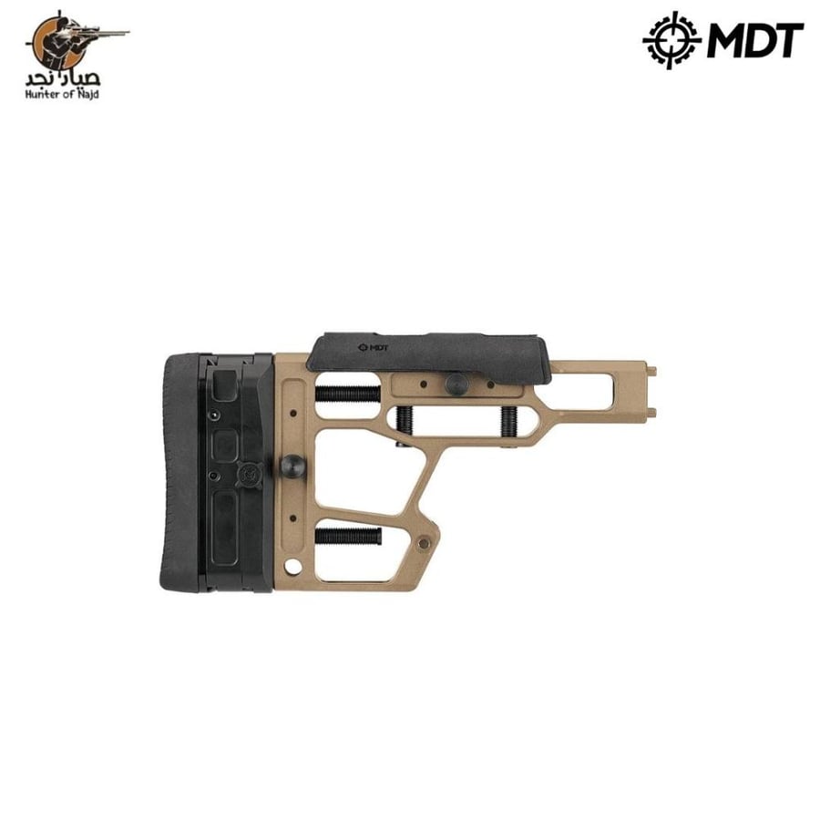106418-FDE-MDT Buttstock - Skeleton Rifle Stock - XTN Interface - SRS-X Elite Gen 2 - Standard - FDE