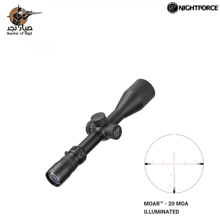 دربيل بندقيه نايت فورس NX6 - 4-24x50mm - Capped W/E - .250 MOA - DigIllum™ - MOAR™ C739