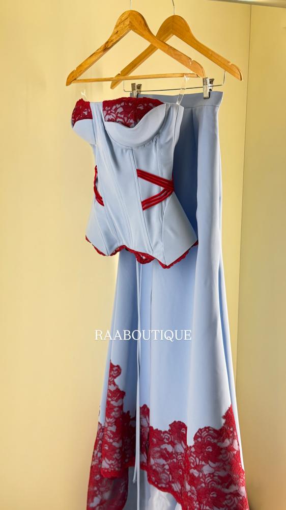 طقم كورسيه + تنورة  تصميم R BOUTIQUE