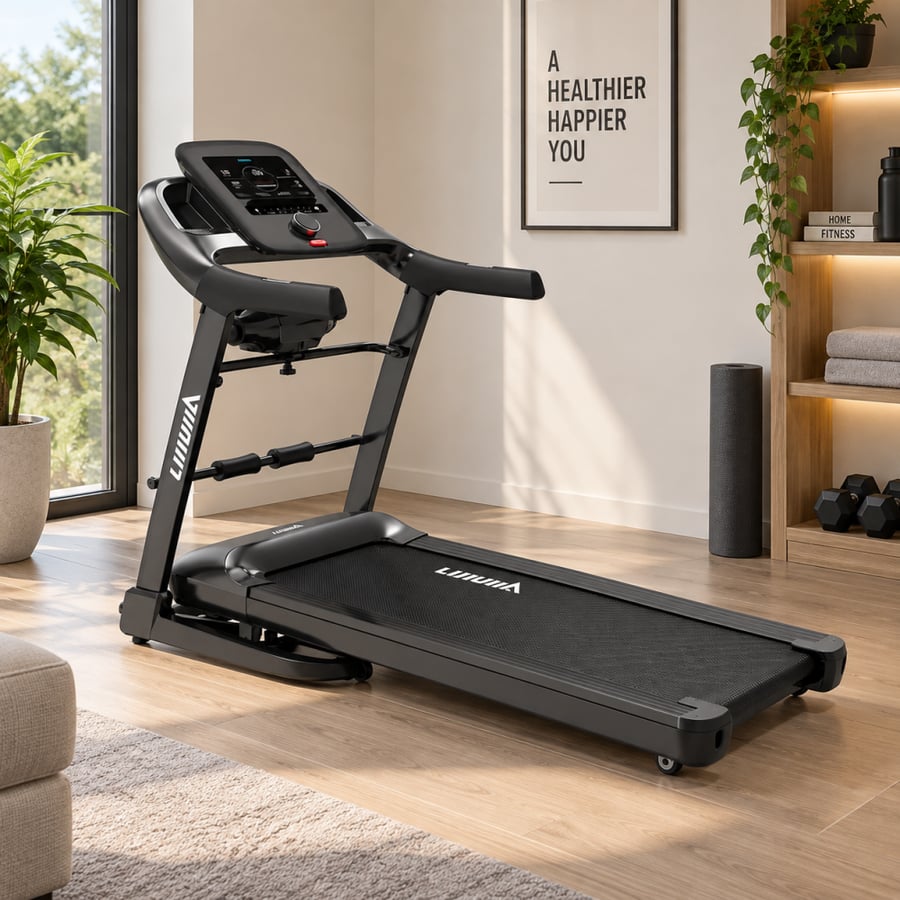 جهاز المشي بقوة 3حصان مع خاصية انحدار امامي treadmill with Incline قابل للطي مع مساج