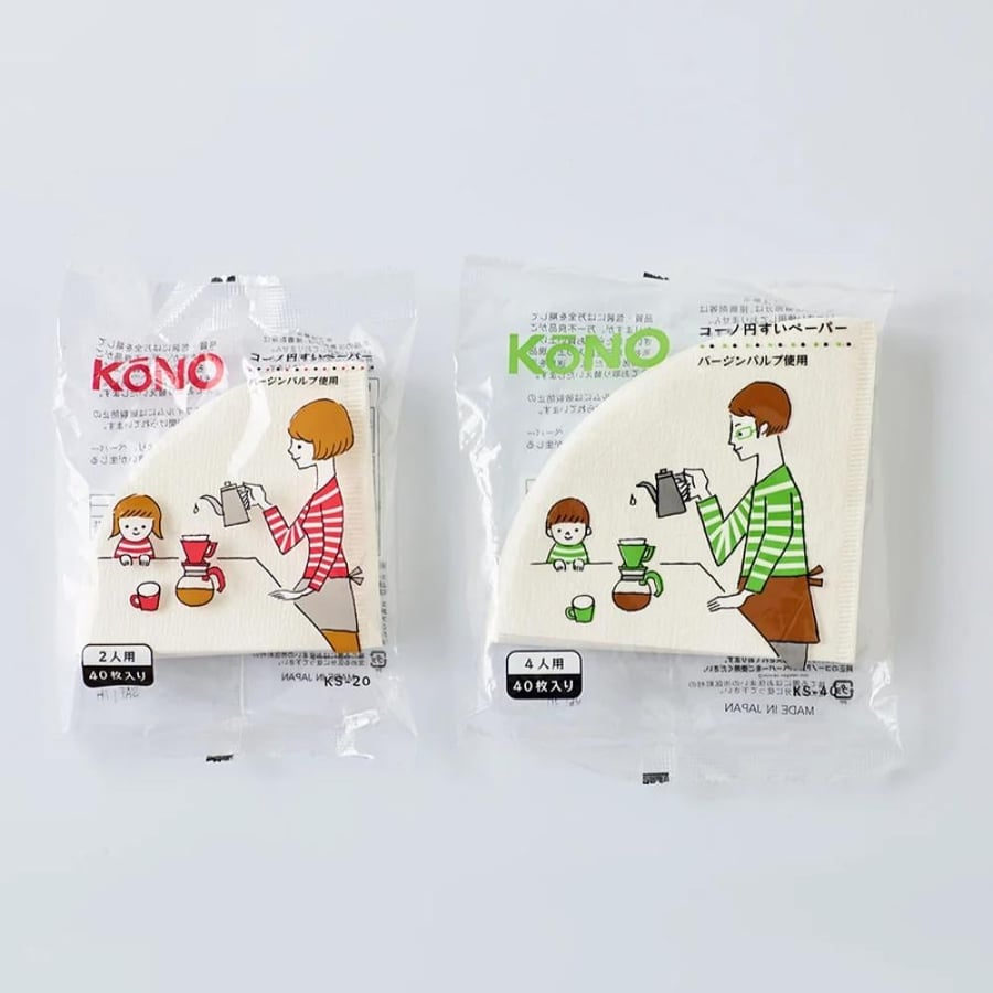 فلاتر V60 كونو المخروطية - 40 حبة Kono Cone Filters