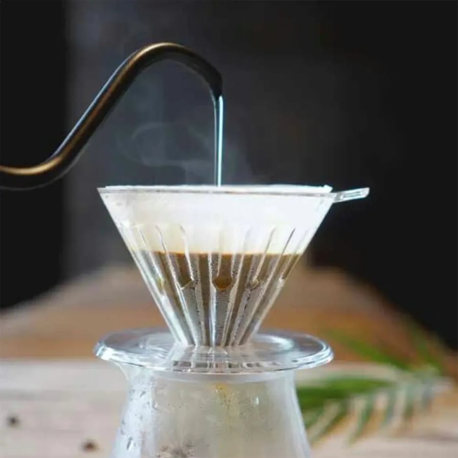 قمع تقطير تايمور V60 02  الكرستالي  | شفاف
