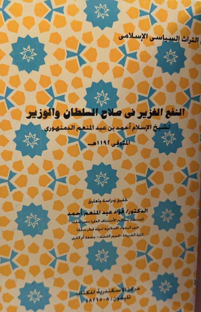 النفع الغرير في صلاح السلطان والوزير الدمهنوري