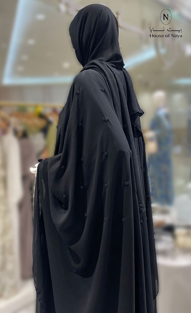 عباية شيفون فراشة طبقتين   - بيت نايا