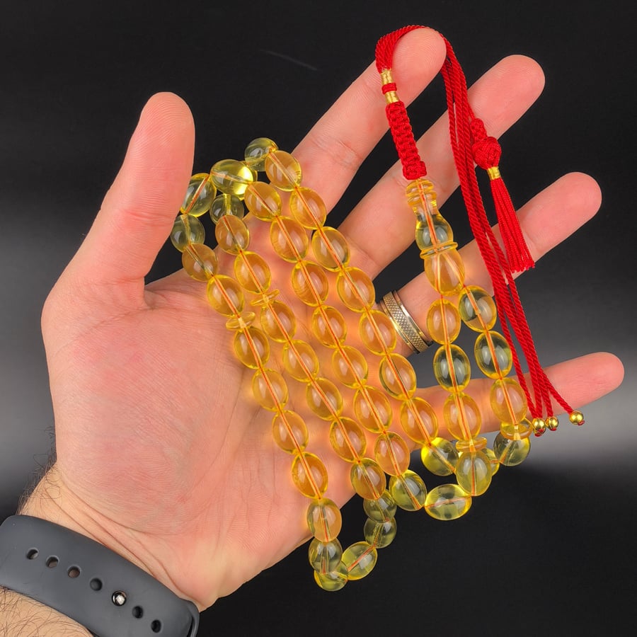 Amber natural transparent rosary