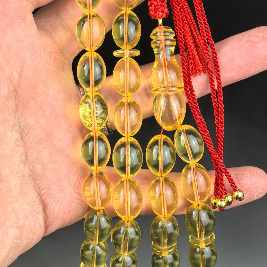 Amber natural transparent rosary