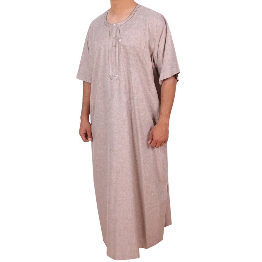 Jalabiya for men embroidered half sleeve L