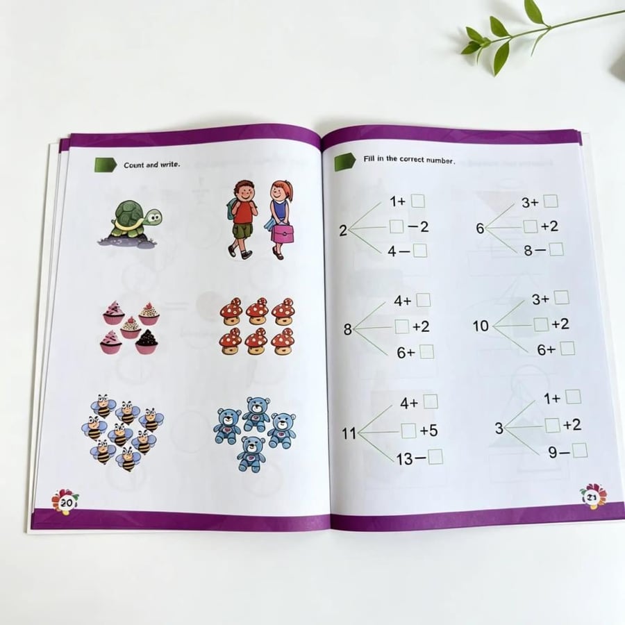 كتب أنشطة حسابية وتدريبات مختلفة