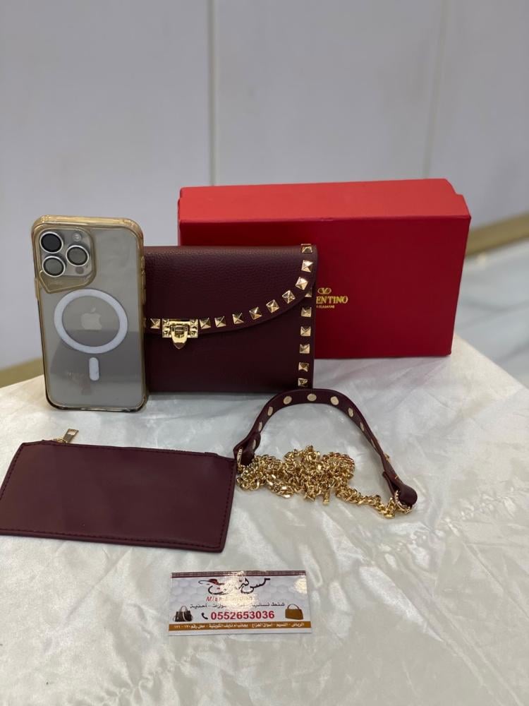 شنطة صغيرة عنابي 14030
