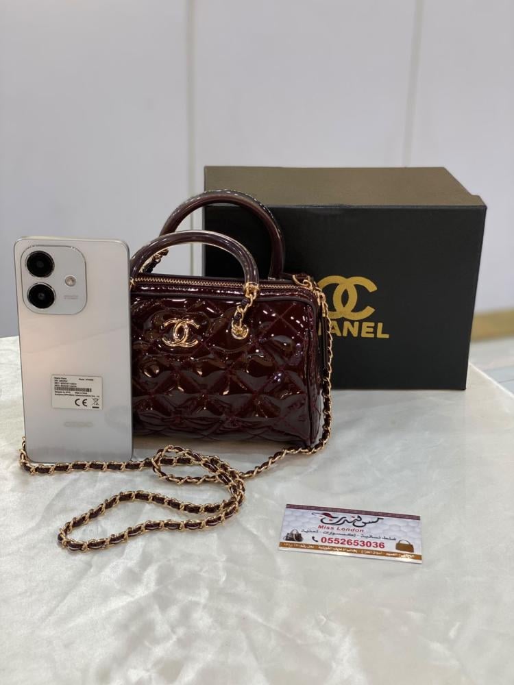شنطة صغيرة عنابي لامع 47071