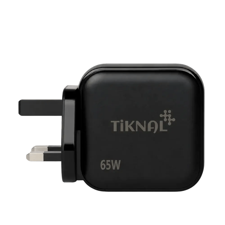 شاحن جداري تكنل 65 واط بثلاثة منافذ منفذين USB-C PD ومنفذ USB للشحن السريع