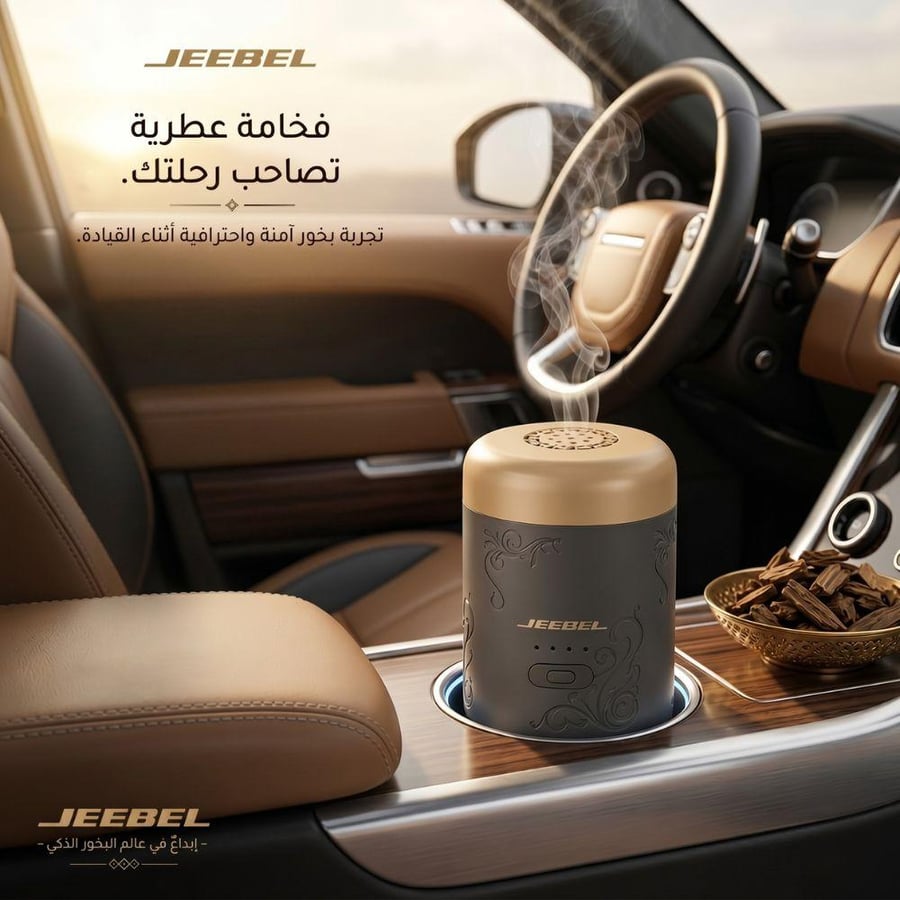 Portable smart incense burner from Jebel – USB-C charging with 1500mAh battery and luxurious design with safety and automatic shut-off