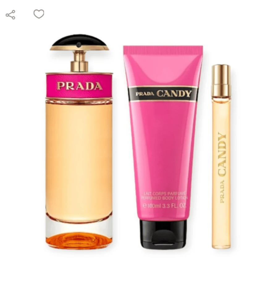 مجموعة هدايا عطر برادا كاندي + لوشن + عطر اضافي