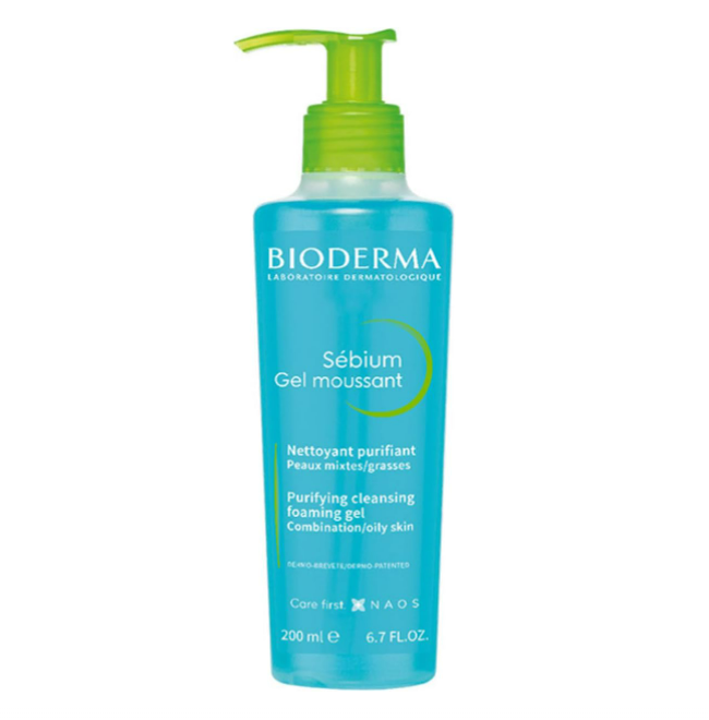 Bioderma foaming gel facial cleanser for oily skin
