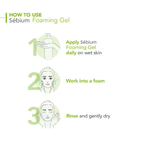 Bioderma foaming gel facial cleanser for oily skin