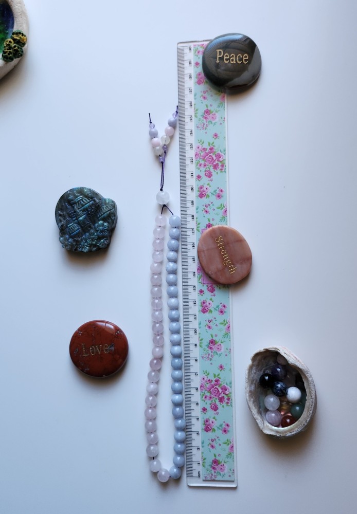 سبحة الجمال والأناقة من حجر الروز كوارتز Rose Quartz و الأكوامارين Aquamarine المميز