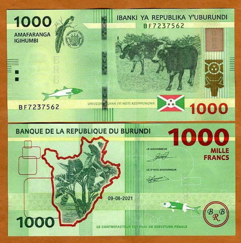 بوروندي فئة 1000 فرنك أنسر
