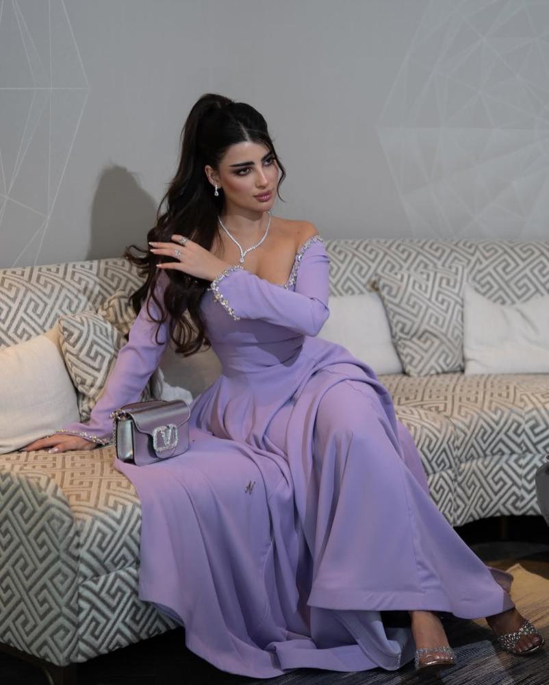 فستان موف فاتح