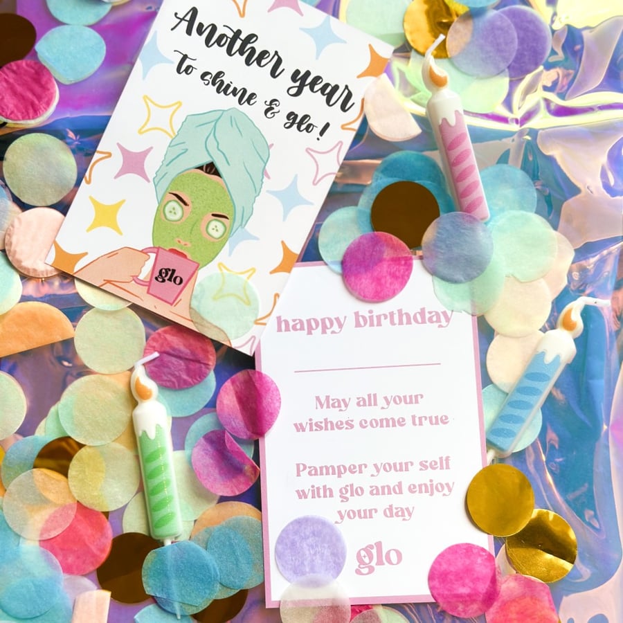 GLO BIRTHDAY CARD