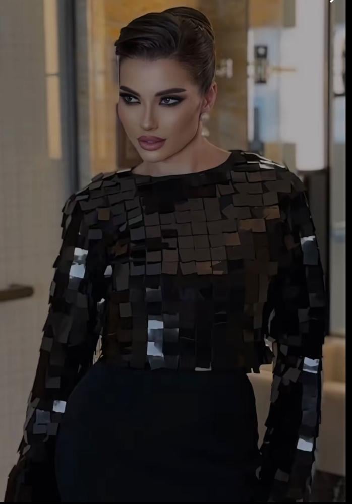 فستان ترتر + كريب ايطالي