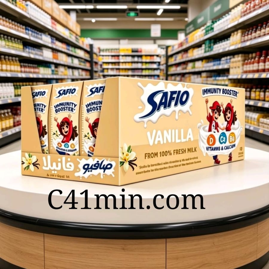 صافيو Safio حليب بالفانيليا 18 حــــبة 185 مــــل