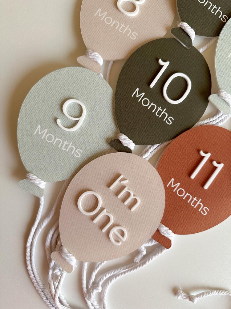 Boho Balloon Baby Milestones