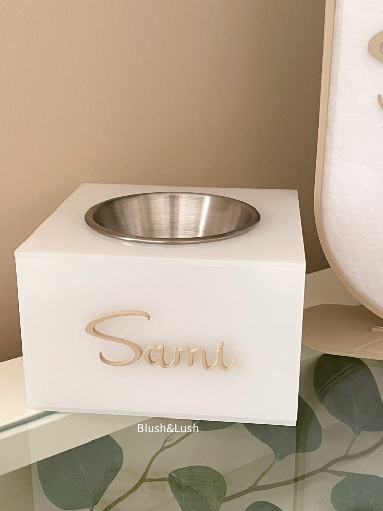 Square acrylic incense burner / with one name written in acrylic