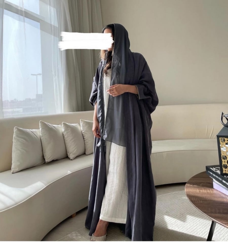 Gray washed silk