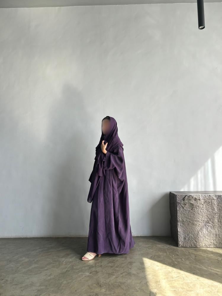 Purple washed silk