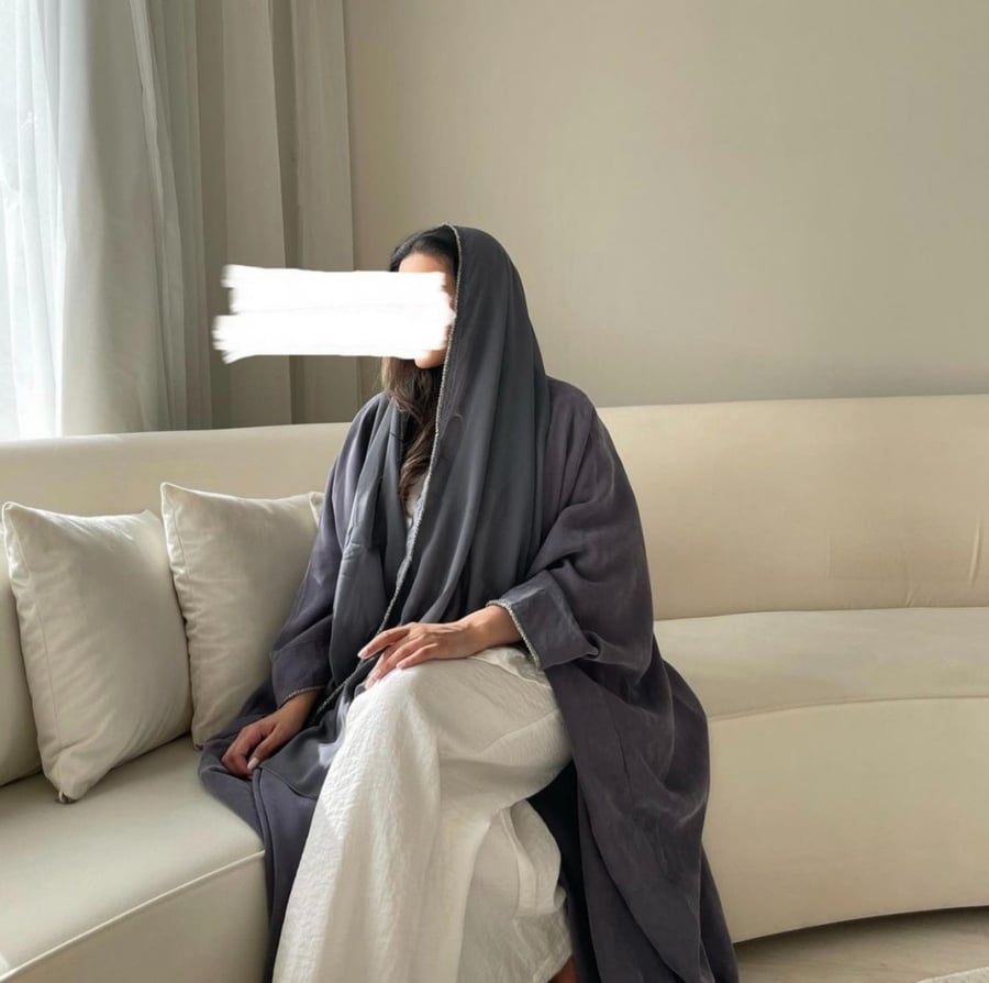 Gray washed silk