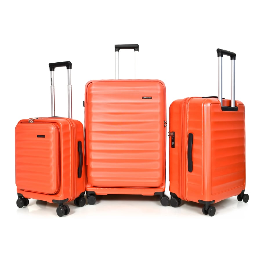 مورانو سبشيل طقم شنط سفر 3 قطع المتطورة برتقالي