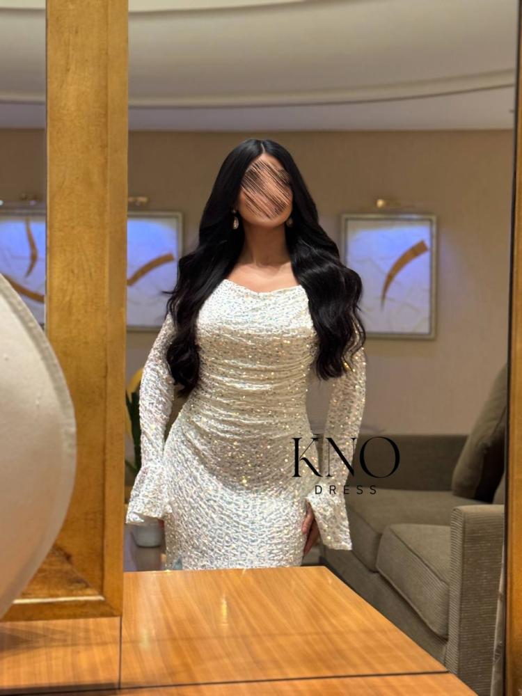 فستان ترتر مموج مع جورجيت